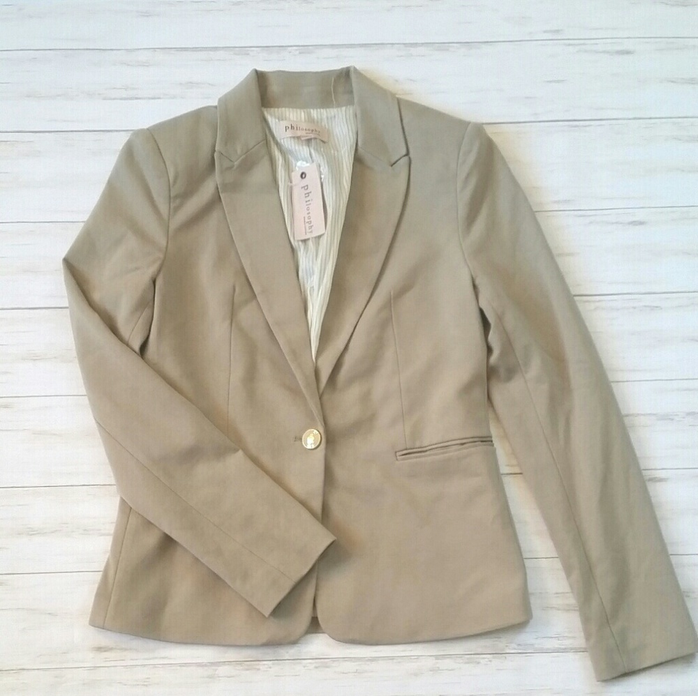 ⚡️BLACK FRI SALENWT Size 4 Philosophy Beige Blazer